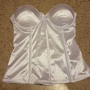 White Strapless Bustier Corset 32B